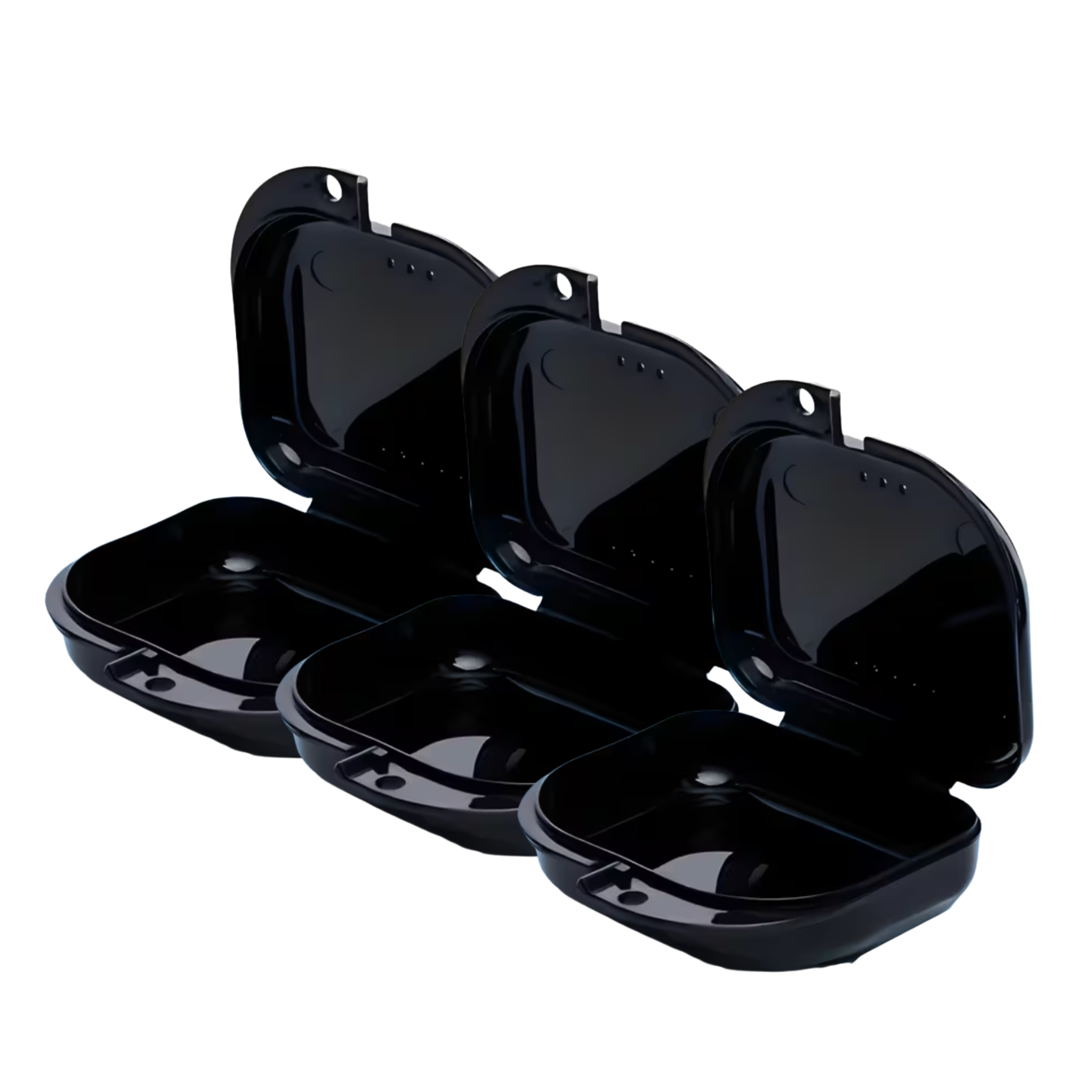 3 PACK ESTUCHE PARA RETENEDORES DENTALES/ INVISALIGN